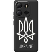 Черный чехол BoxFace Tecno POP 7 Тризуб монограмма ukraine