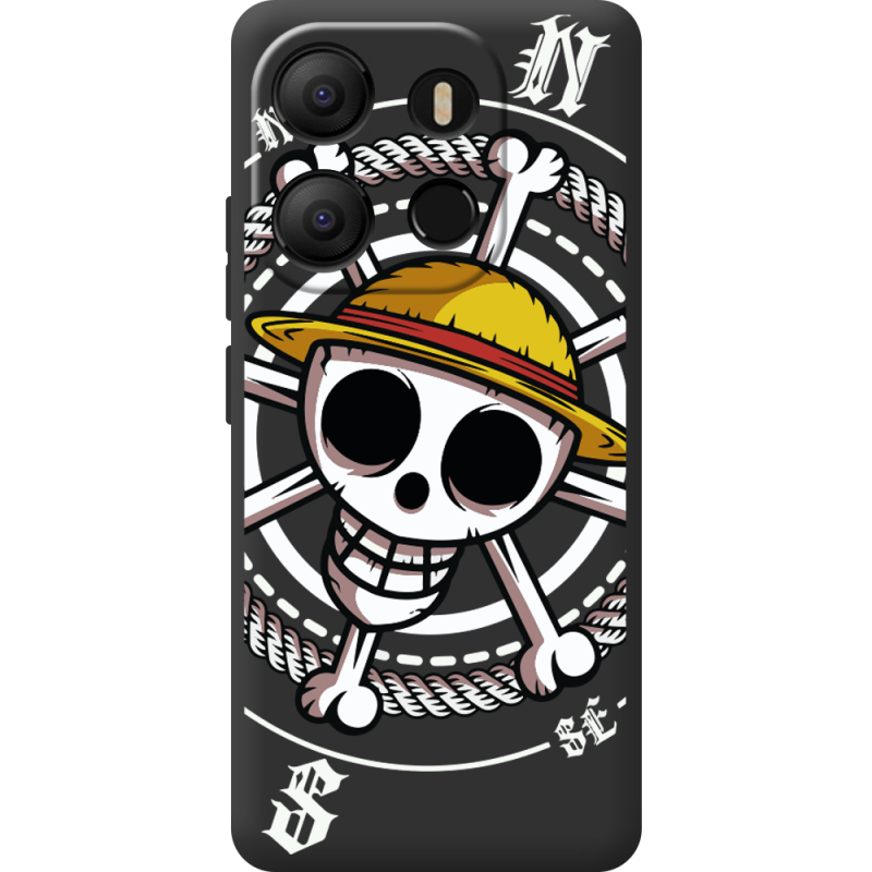 Черный чехол BoxFace Tecno POP 7 One Piece Компас