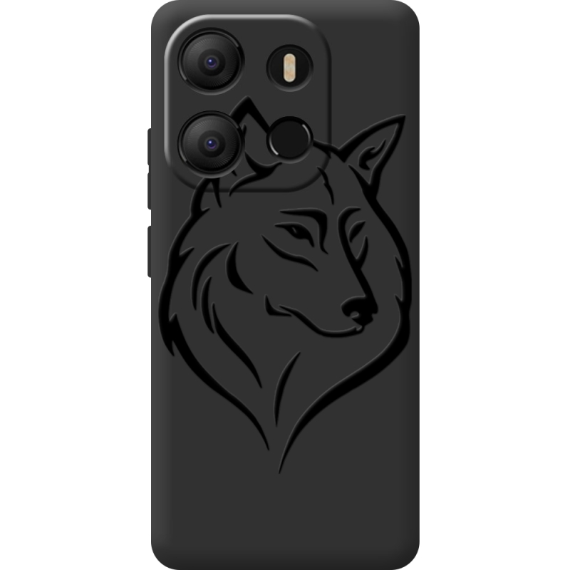 Черный чехол BoxFace Tecno POP 7 Wolf