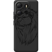 Черный чехол BoxFace Tecno POP 7 Lion