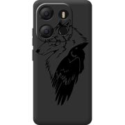 Черный чехол BoxFace Tecno POP 7 Wolf and Raven