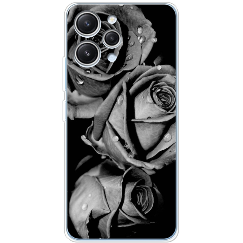 Чехол BoxFace Xiaomi Redmi 12 Black and White Roses