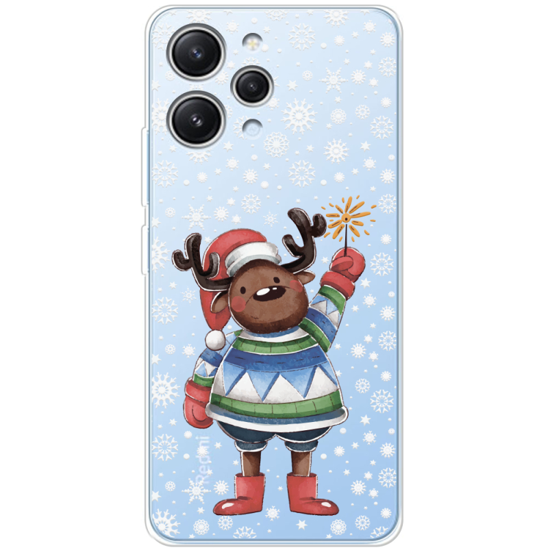 Прозрачный чехол BoxFace Xiaomi Redmi 12 Christmas Deer with Snow