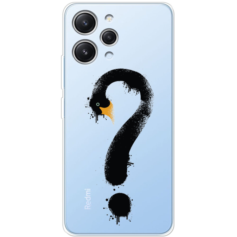 Прозрачный чехол BoxFace Xiaomi Redmi 12 Swan question