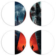 Магнитные фотопазлы круги d55 набор 4 штуки Дивні дива