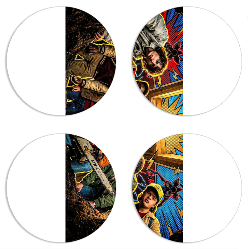 Магнитные фотопазлы круги d55 набор 4 штуки 