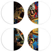 Магнитные фотопазлы круги d55 набор 4 штуки 