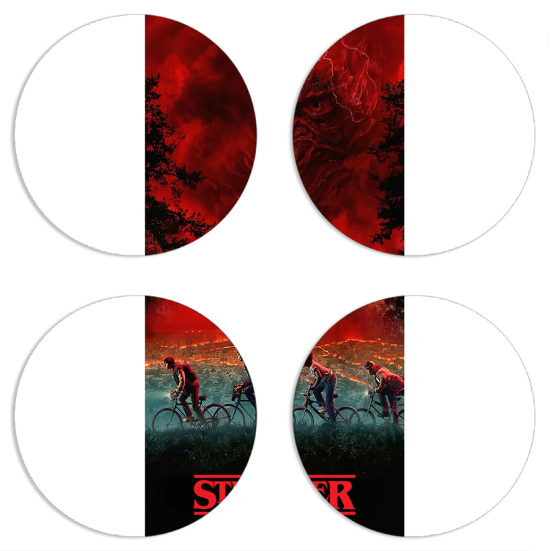 Магнитные фотопазлы круги d55 набор 4 штуки 