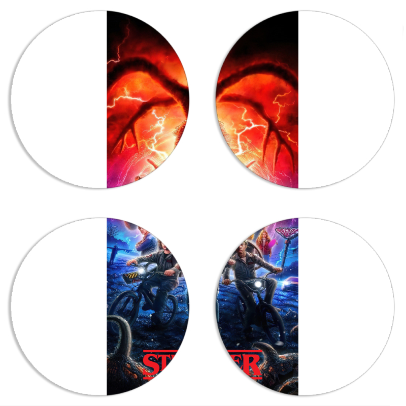 Магнитные фотопазлы круги d55 набор 4 штуки 