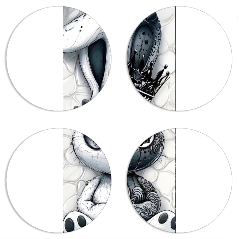 Магнитные фотопазлы круги d55 набор 4 штуки 