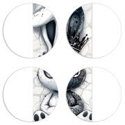 Магнитные фотопазлы круги d55 набор 4 штуки 