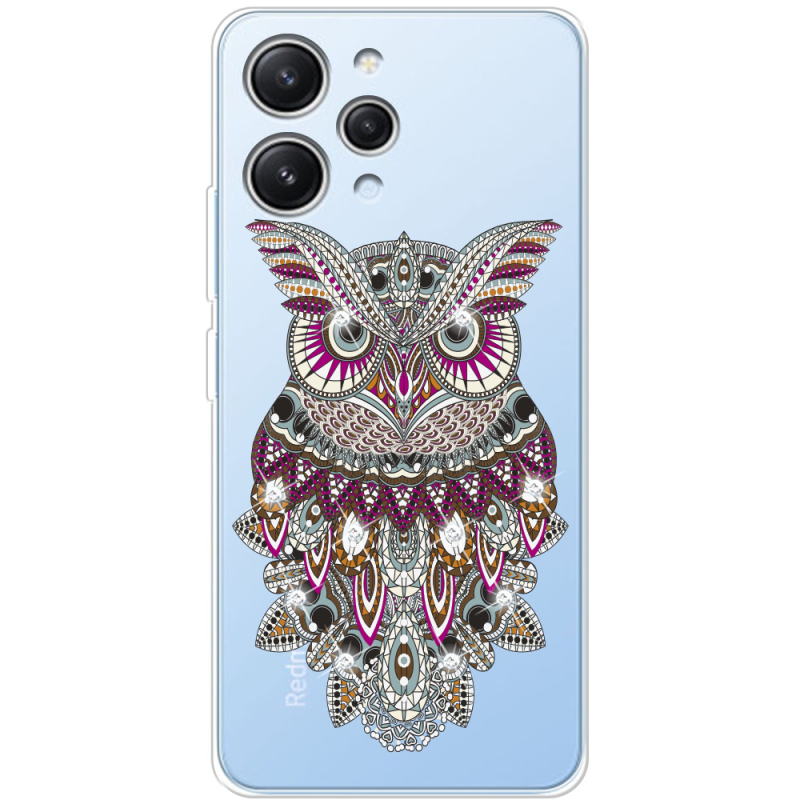 Чехол со стразами Xiaomi Redmi 12 Owl