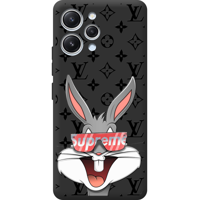 Черный чехол BoxFace Xiaomi Redmi 12 looney bunny