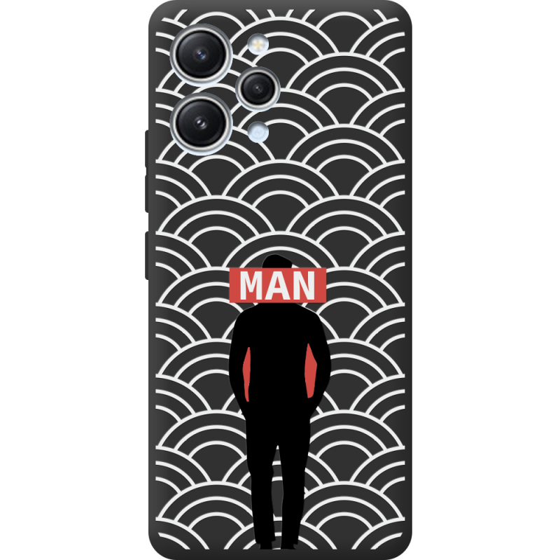 Черный чехол BoxFace Xiaomi Redmi 12 Man Pattern