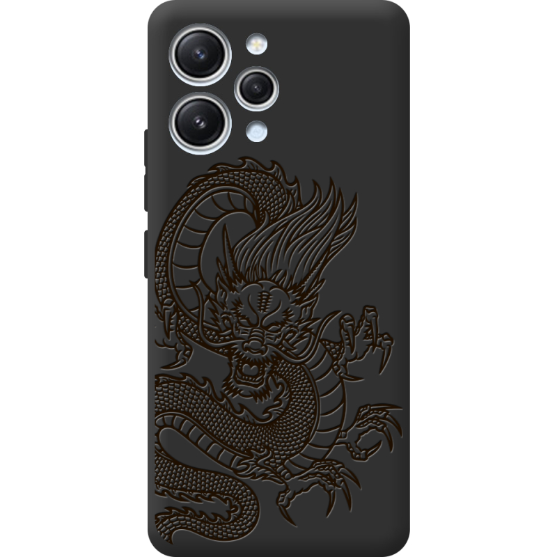 Черный чехол BoxFace Xiaomi Redmi 12 Chinese Dragon