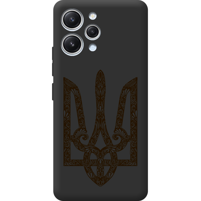 Черный чехол BoxFace Xiaomi Redmi 12 Ukrainian Trident