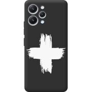 Черный чехол BoxFace Xiaomi Redmi 12 Білий хрест ЗСУ