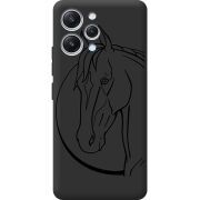 Черный чехол BoxFace Xiaomi Redmi 12 Horse