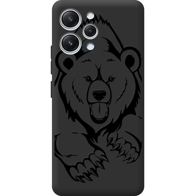 Черный чехол BoxFace Xiaomi Redmi 12 Grizzly Bear