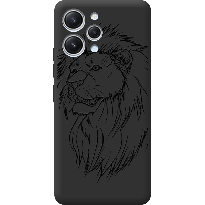 Черный чехол BoxFace Xiaomi Redmi 12 Lion