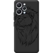 Черный чехол BoxFace Xiaomi Redmi 12 Lion