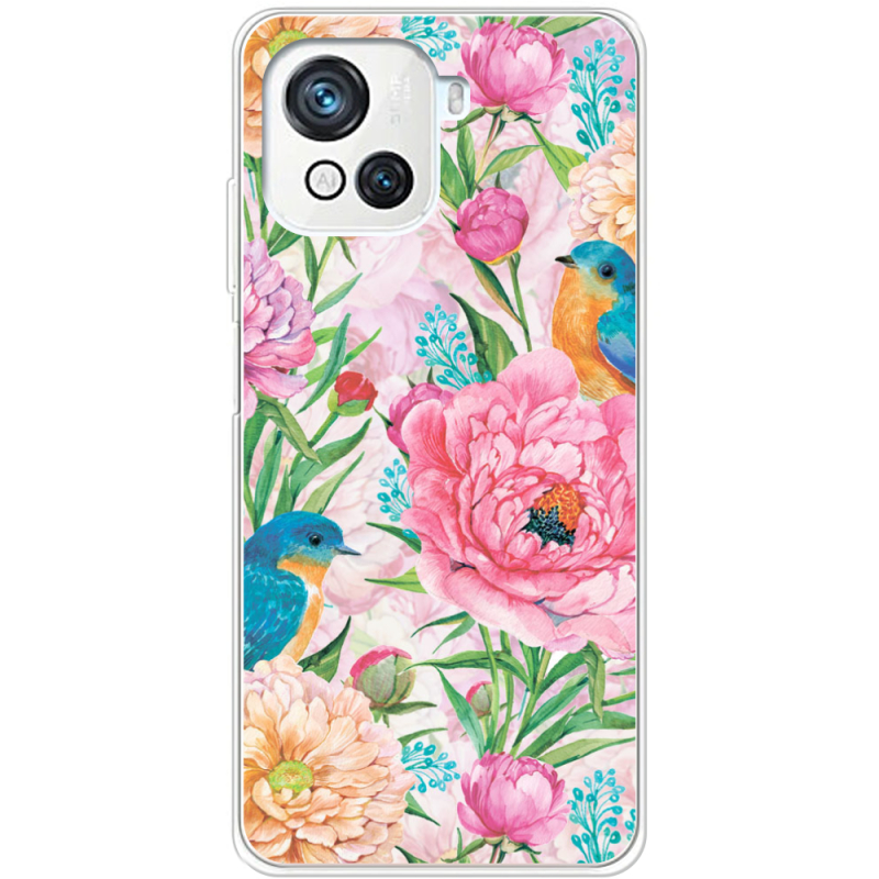 Чехол BoxFace Blackview Oscal C80 Birds in Flowers