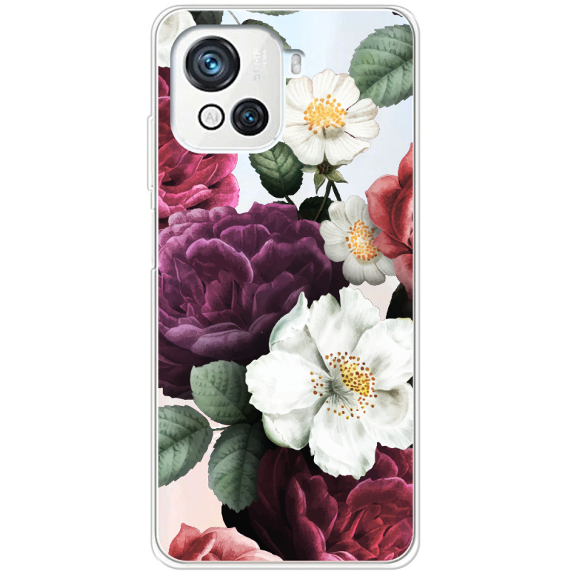 Прозрачный чехол BoxFace Blackview Oscal C80 Floral Dark Dreams