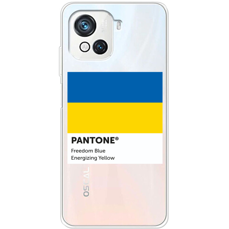 Прозрачный чехол BoxFace Blackview Oscal C80 Pantone вільний синій