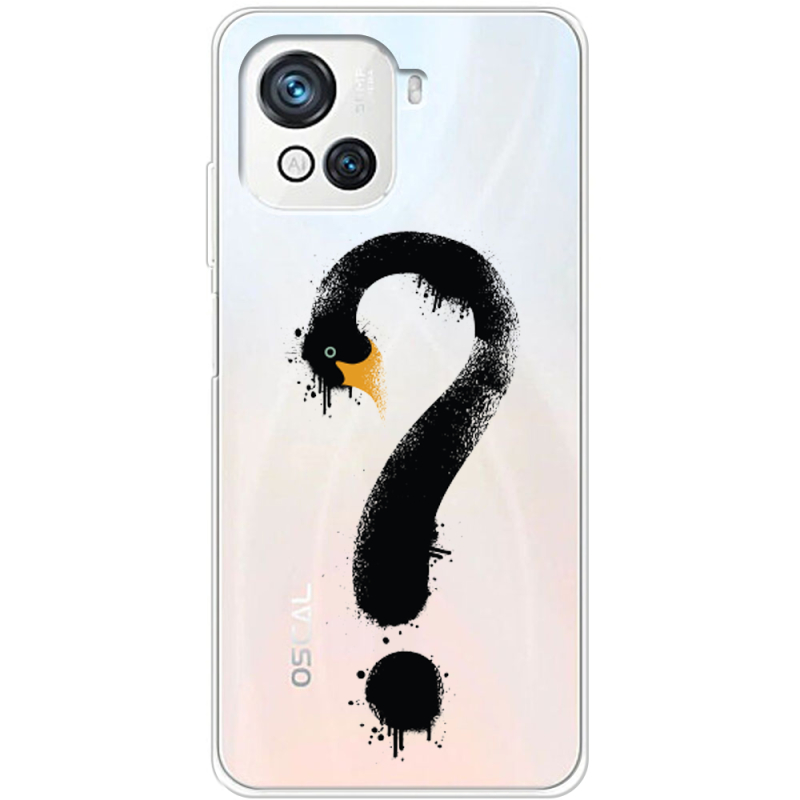 Прозрачный чехол BoxFace Blackview Oscal C80 Swan question