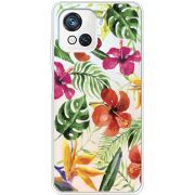 Прозрачный чехол BoxFace Blackview Oscal C80 Tropical Flowers