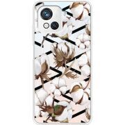 Прозрачный чехол BoxFace Blackview Oscal C80 Cotton flowers