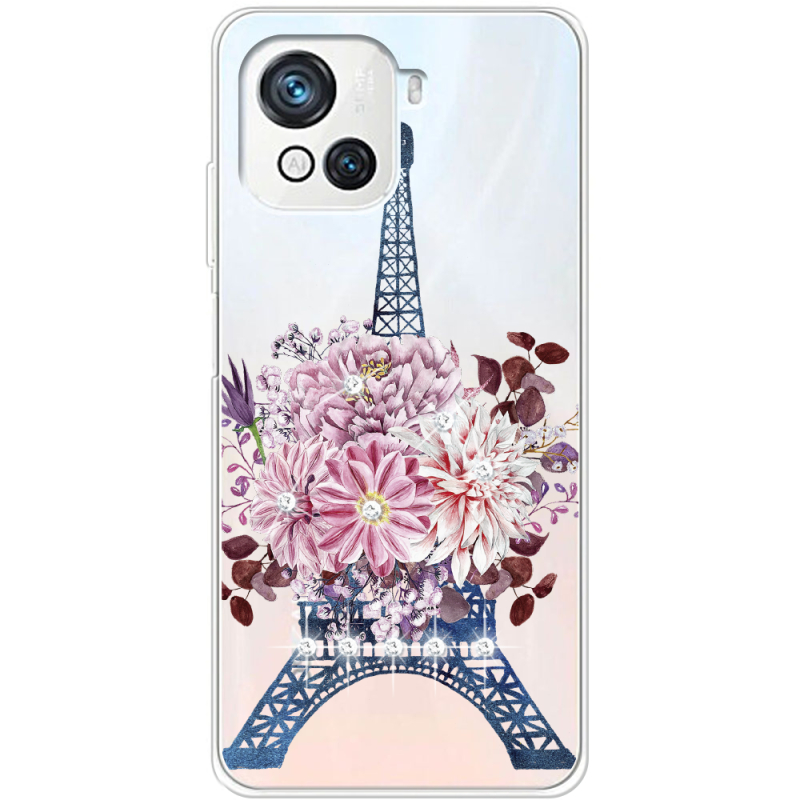 Чехол со стразами BoxFace Blackview Oscal C80 Eiffel Tower