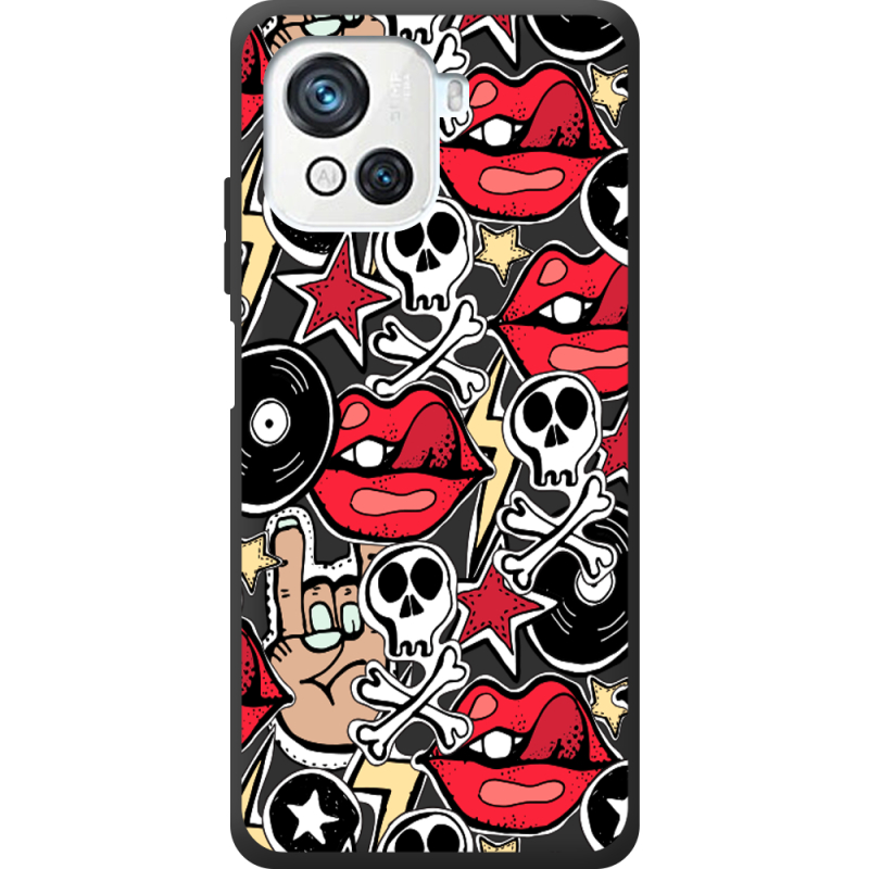 Черный чехол BoxFace Blackview Oscal C80 Rock Graffiti