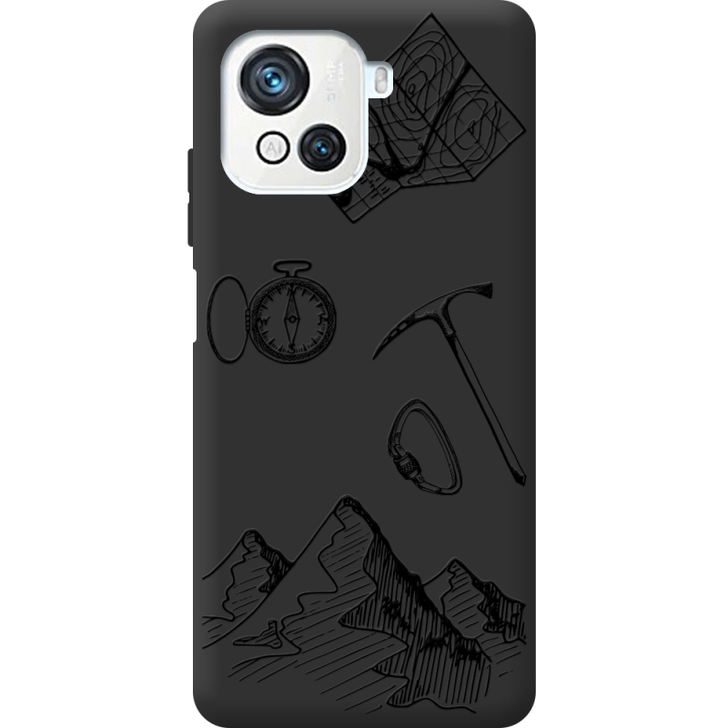 Черный чехол BoxFace Blackview Oscal C80 Mountains