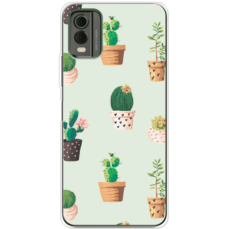 Чехол BoxFace Nokia C32 L-green Cacti