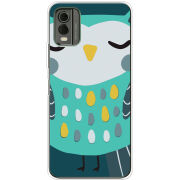 Чехол BoxFace Nokia C32 Green Owl