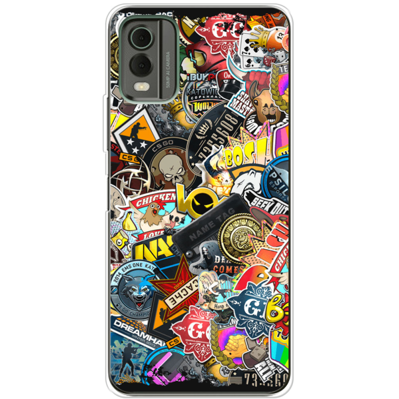 Чехол BoxFace Nokia C32 CS:Go Stickerbombing