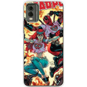 Чехол BoxFace Nokia C32 Deadpool and Mary Jane