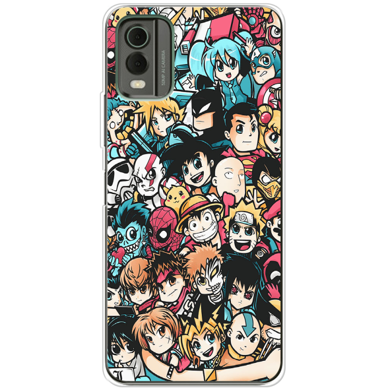 Чехол BoxFace Nokia C32 Anime Stickers