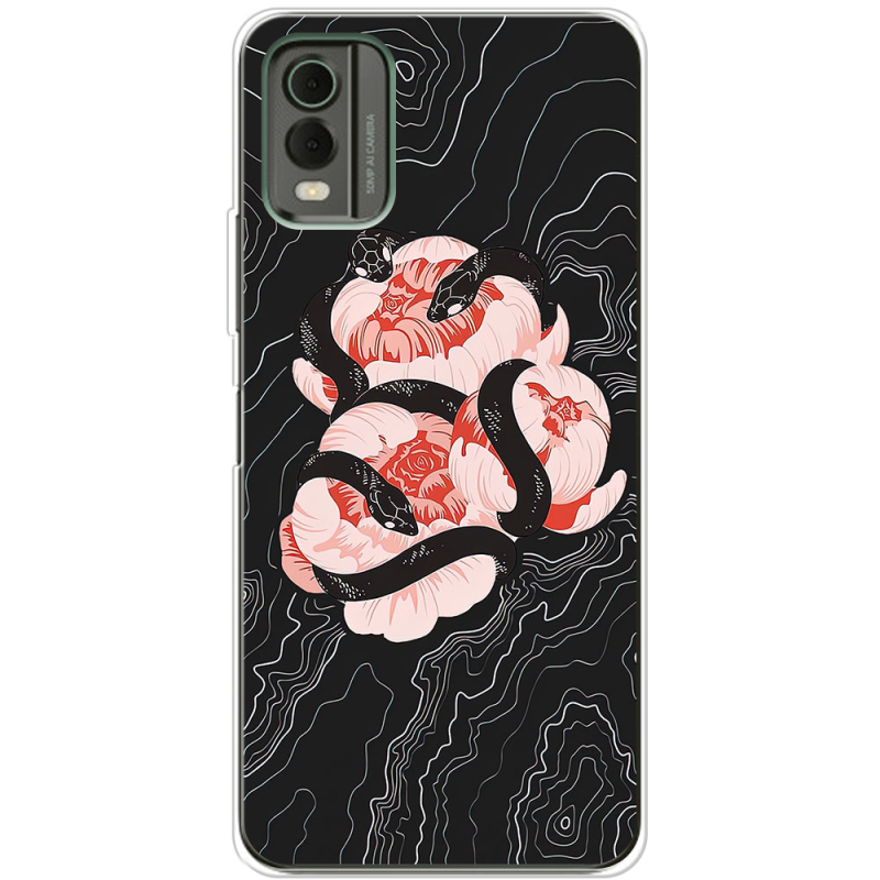 Чехол BoxFace Nokia C32 Snake Rose