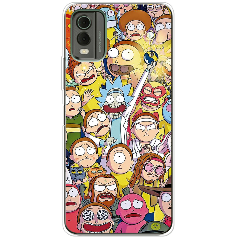 Чехол BoxFace Nokia C32 Rick and Morty