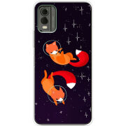 Чехол BoxFace Nokia C32 Fox-Astronauts