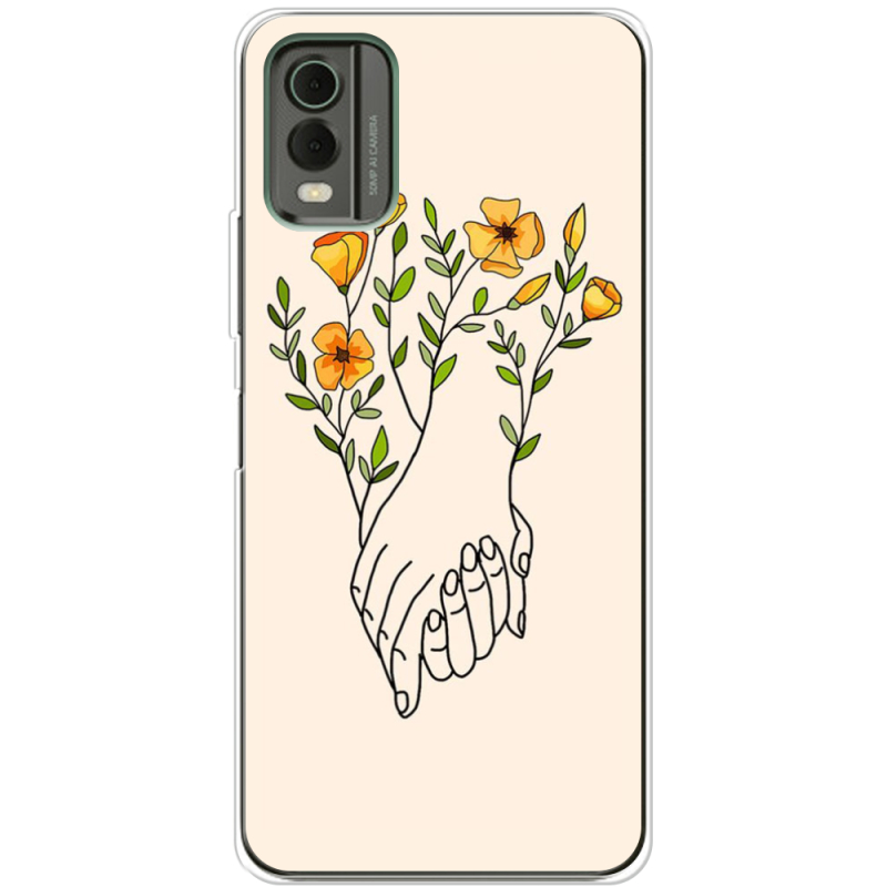 Чехол BoxFace Nokia C32 Flower Hands