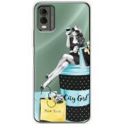 Прозрачный чехол BoxFace Nokia C32 City Girl