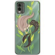 Прозрачный чехол BoxFace Nokia C32 Cute Mermaid