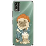 Прозрачный чехол BoxFace Nokia C32 Dog Coffeeman