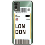 Прозрачный чехол BoxFace Nokia C32 Ticket London