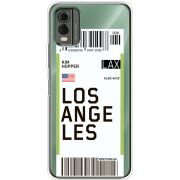 Прозрачный чехол BoxFace Nokia C32 Ticket Los Angeles