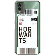 Прозрачный чехол BoxFace Nokia C32 Ticket Hogwarts