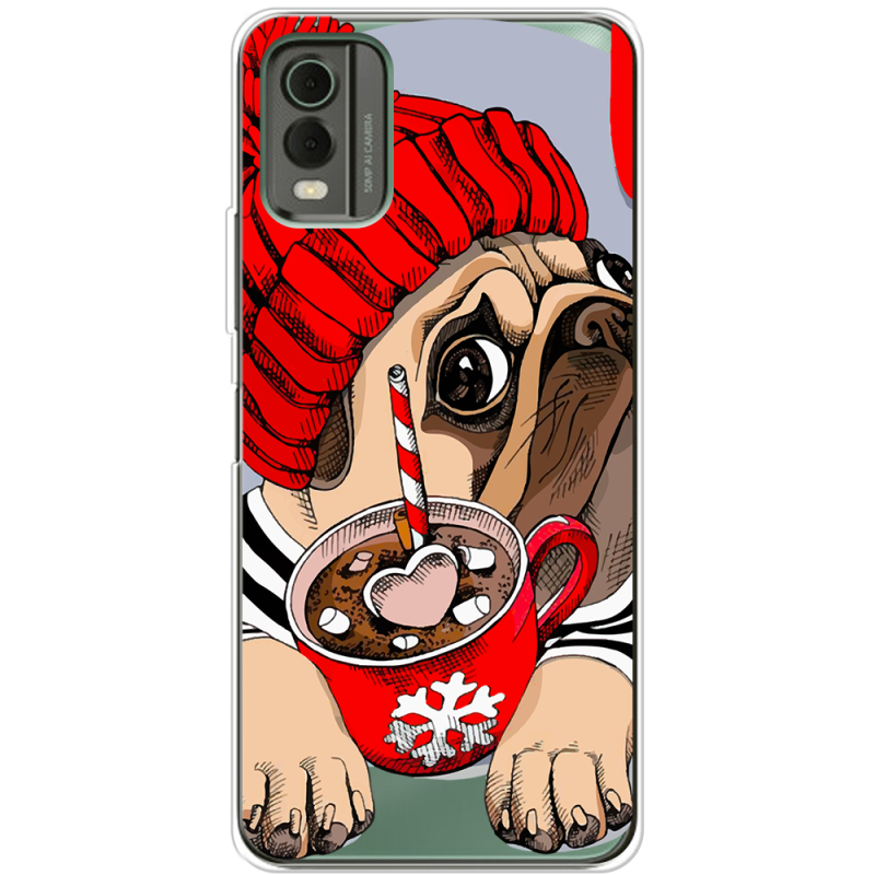 Прозрачный чехол BoxFace Nokia C32 Winter Puggy